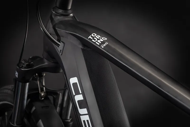 Cube Touring Hybrid Pro 625 Electric Bike in Black/White-1